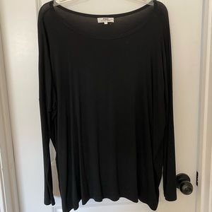 Black Long Sleeve Piko Top